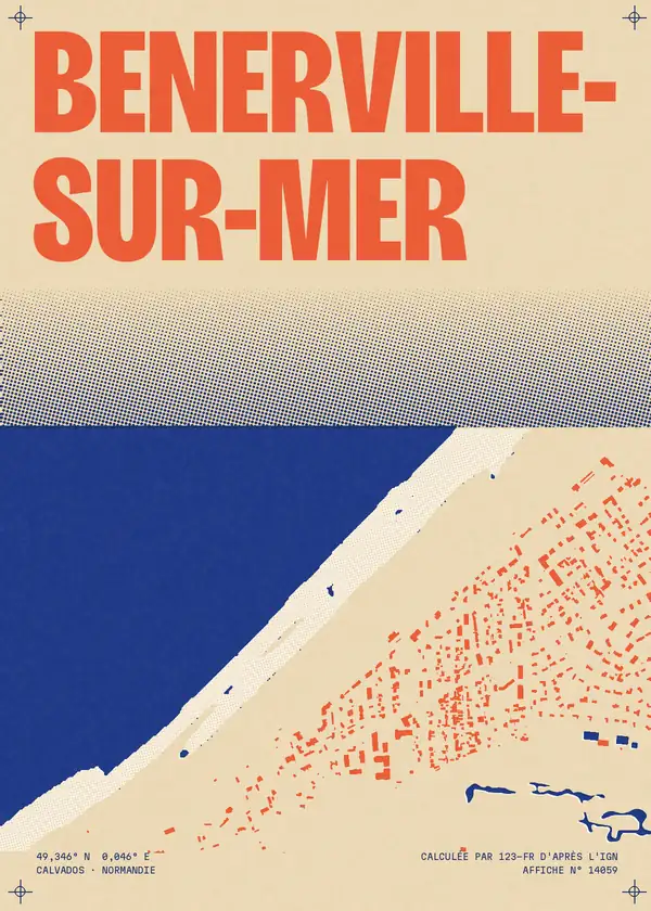 Affiche de Benerville-sur-Mer, calculée par 123-fr d'après l'IGN