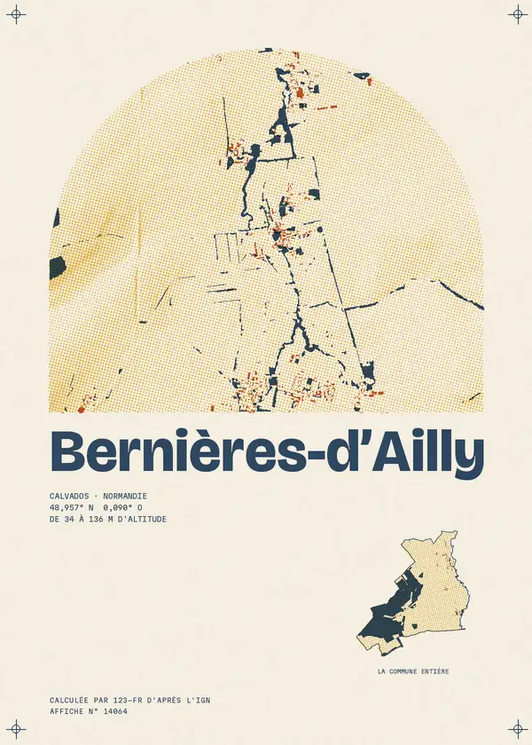 Affiche de Bernières-d'Ailly, calculée par 123-fr d'après l'IGN