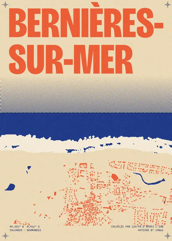 Affiche de Bernières-sur-Mer, calculée par 123-fr d'après l'IGN