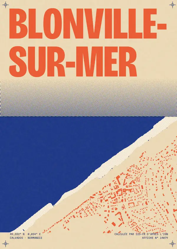 Affiche de Blonville-sur-Mer, calculée par 123-fr d'après l'IGN