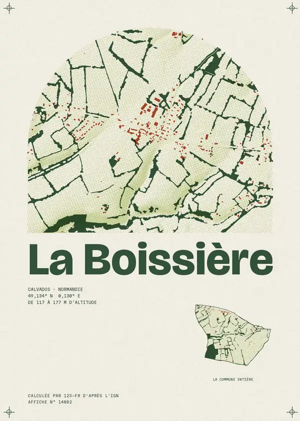 Affiche de La Boissière, calculée par 123-fr d'après l'IGN