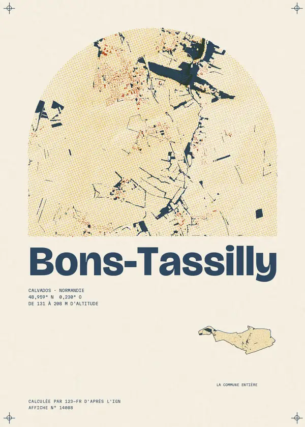 Affiche de Bons-Tassilly, calculée par 123-fr d'après l'IGN