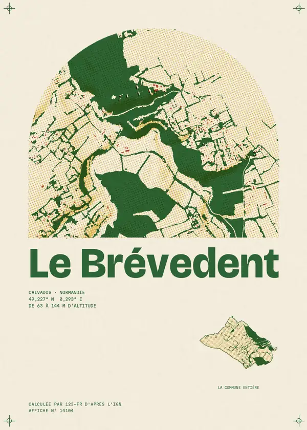 Affiche de Le Brévedent, calculée par 123-fr d'après l'IGN