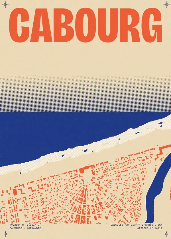 Affiche de Cabourg, calculée par 123-fr d'après l'IGN