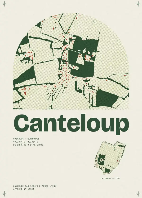 Affiche de Canteloup, calculée par 123-fr d'après l'IGN