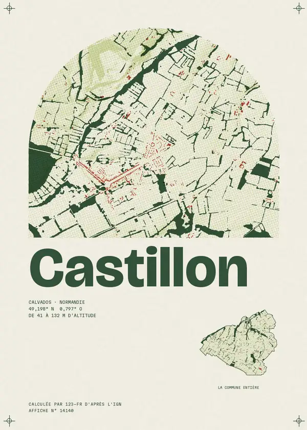 Affiche de Castillon, calculée par 123-fr d'après l'IGN