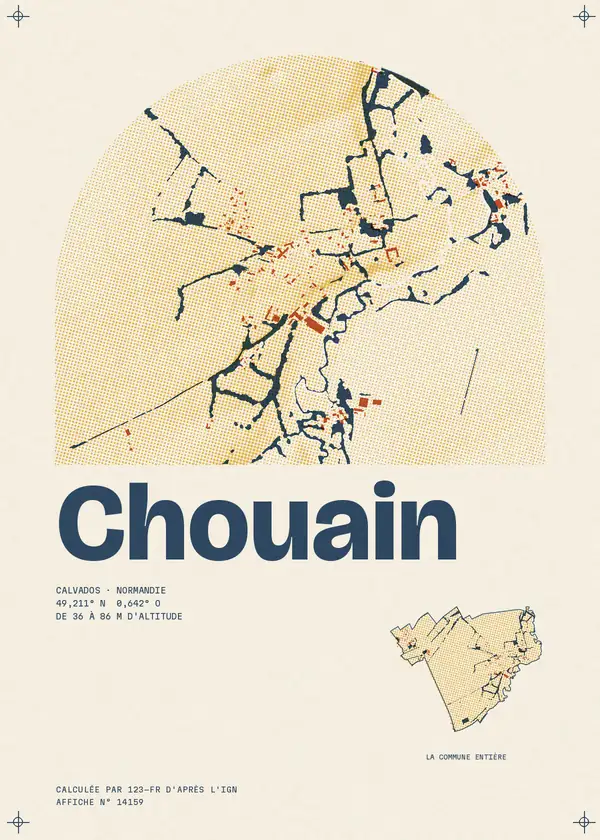 Affiche de Chouain, calculée par 123-fr d'après l'IGN