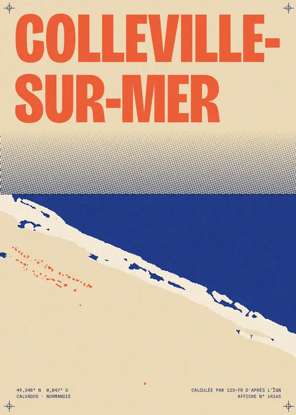 Affiche de Colleville-sur-Mer, calculée par 123-fr d'après l'IGN