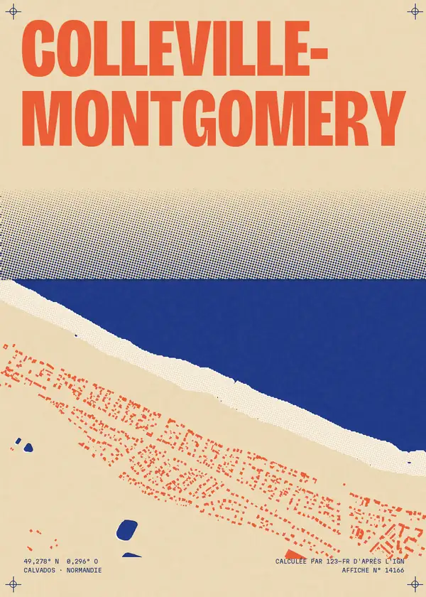 Affiche de Colleville-Montgomery, calculée par 123-fr d'après l'IGN