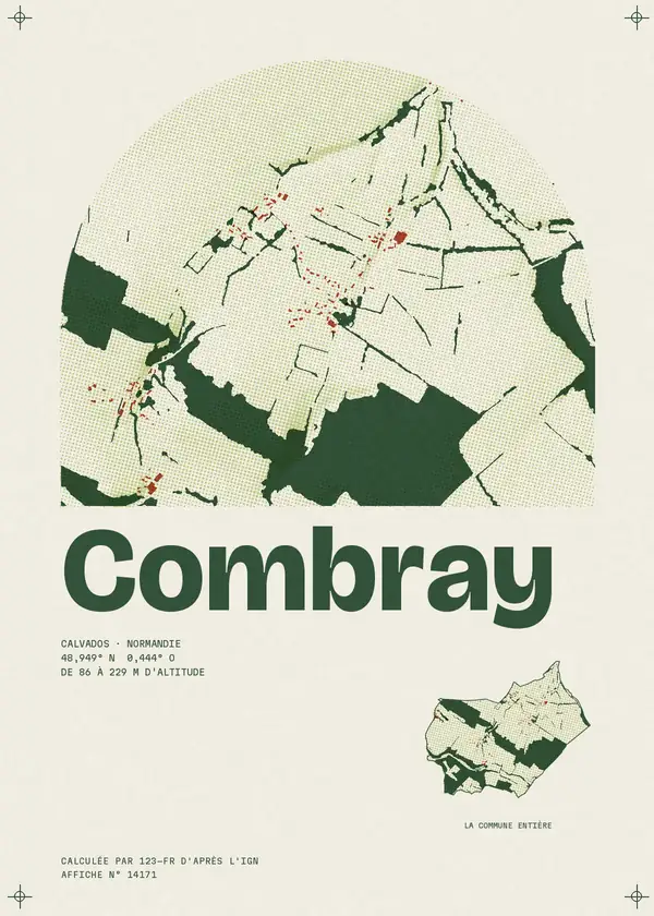 Affiche de Combray, calculée par 123-fr d'après l'IGN