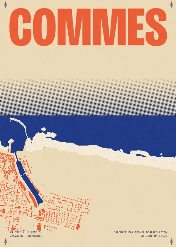 Affiche de Commes, calculée par 123-fr d'après l'IGN