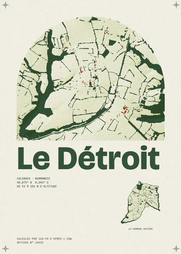 Affiche de Le Détroit, calculée par 123-fr d'après l'IGN