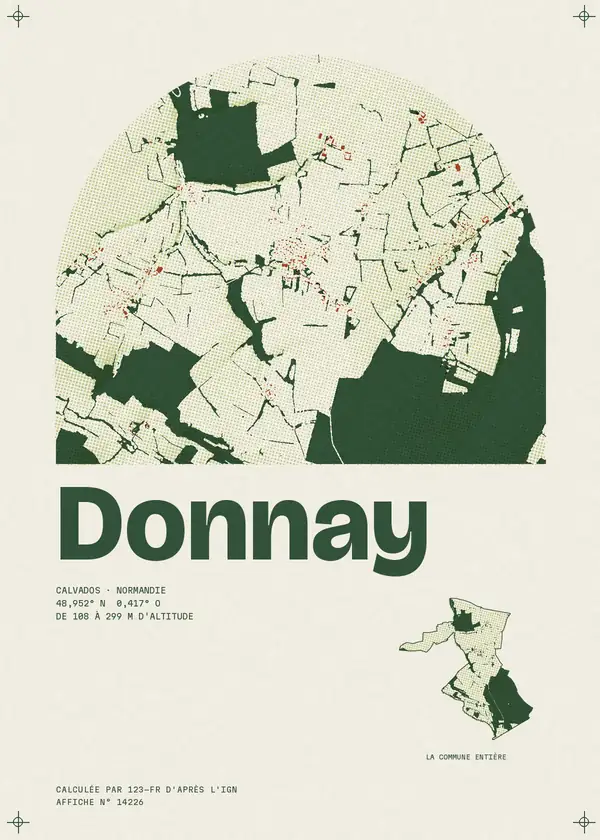 Affiche de Donnay, calculée par 123-fr d'après l'IGN