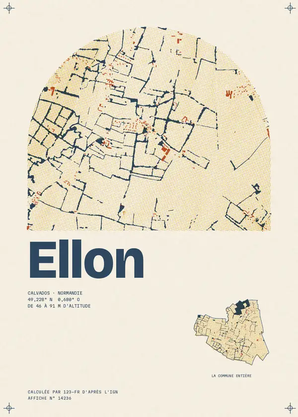 Affiche de Ellon, calculée par 123-fr d'après l'IGN