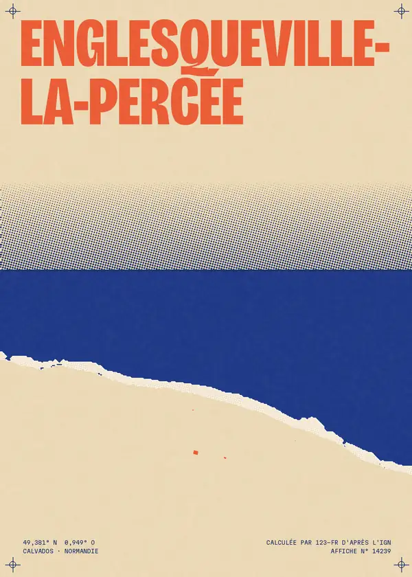 Affiche de Englesqueville-la-Percée, calculée par 123-fr d'après l'IGN