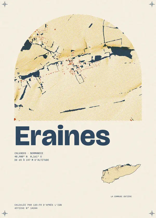 Affiche de Eraines, calculée par 123-fr d'après l'IGN