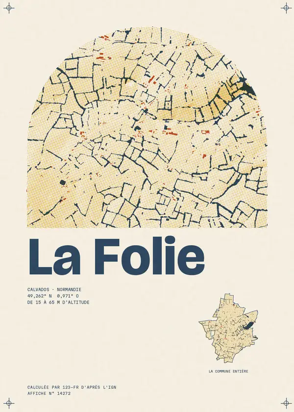 Affiche de La Folie, calculée par 123-fr d'après l'IGN