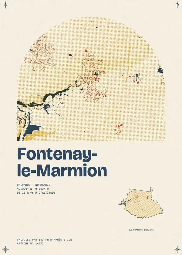 Affiche de Fontenay-le-Marmion, calculée par 123-fr d'après l'IGN