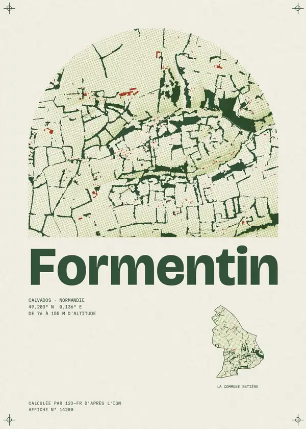Affiche de Formentin, calculée par 123-fr d'après l'IGN