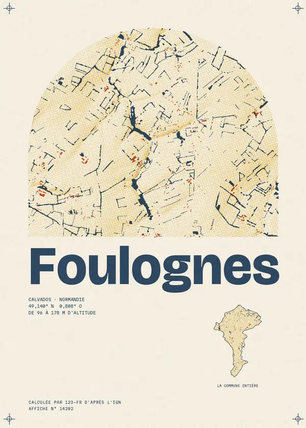 Affiche de Foulognes, calculée par 123-fr d'après l'IGN