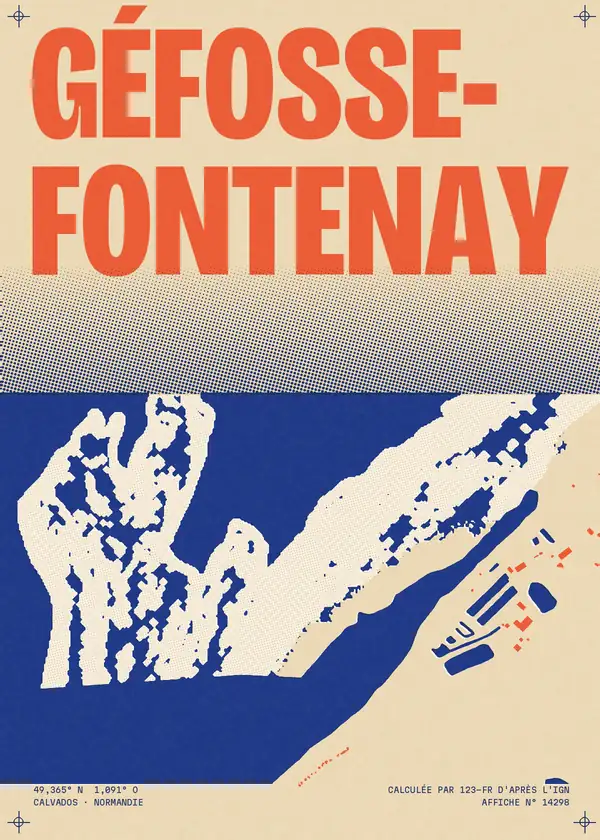 Affiche de Géfosse-Fontenay, calculée par 123-fr d'après l'IGN