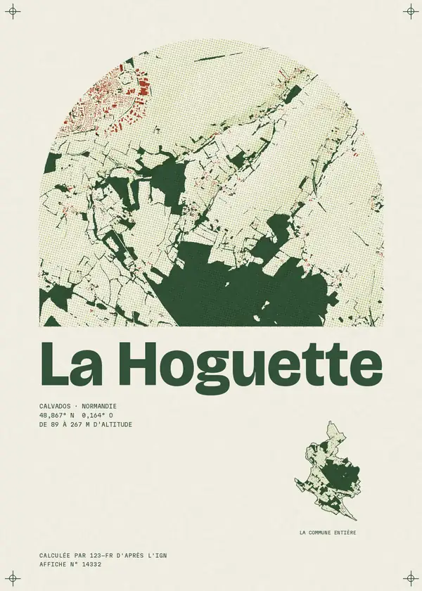 Affiche de La Hoguette, calculée par 123-fr d'après l'IGN