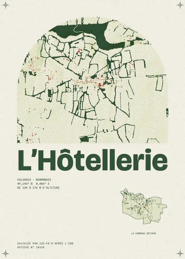 Affiche de L'Hôtellerie, calculée par 123-fr d'après l'IGN