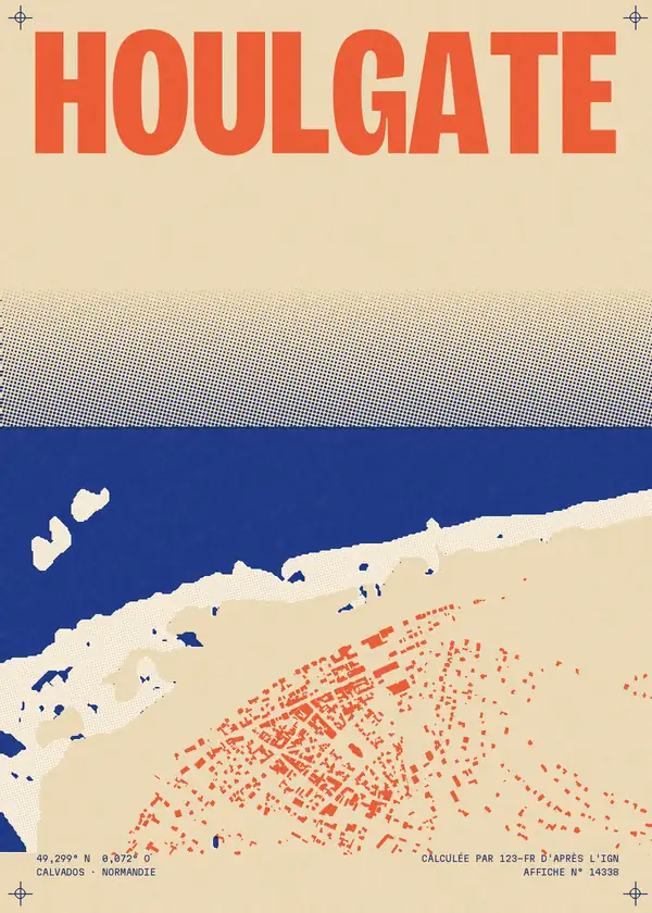 Affiche de Houlgate, calculée par 123-fr d'après l'IGN