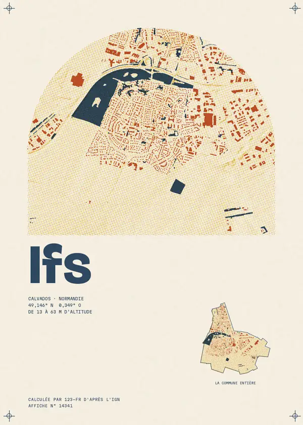 Affiche de Ifs, calculée par 123-fr d'après l'IGN