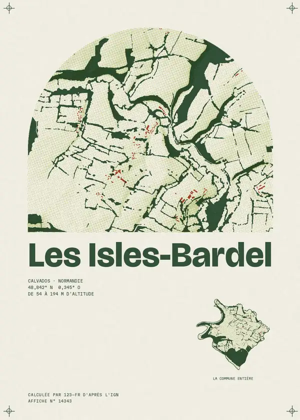 Affiche de Les Isles-Bardel, calculée par 123-fr d'après l'IGN