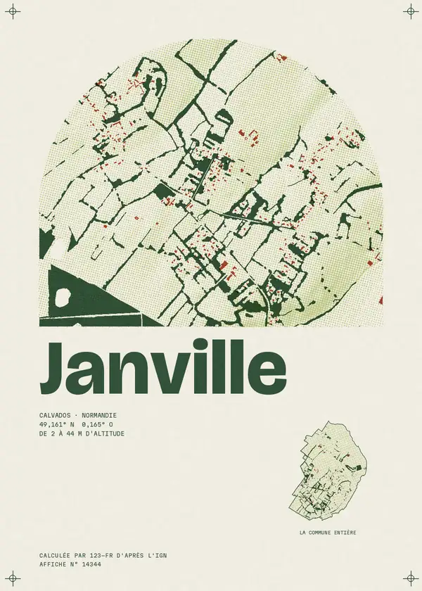 Affiche de Janville, calculée par 123-fr d'après l'IGN
