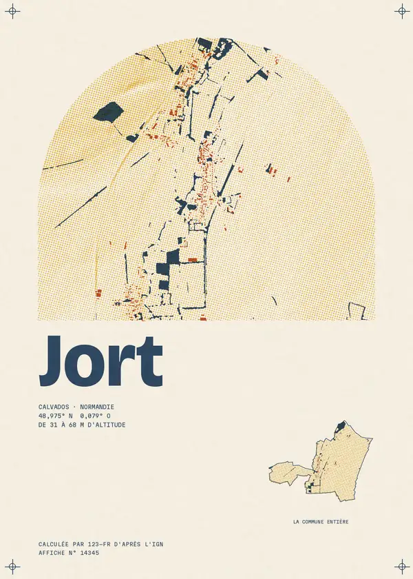 Affiche de Jort, calculée par 123-fr d'après l'IGN