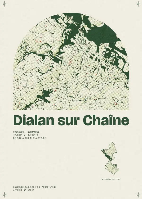 Affiche de Dialan sur Chaîne, calculée par 123-fr d'après l'IGN
