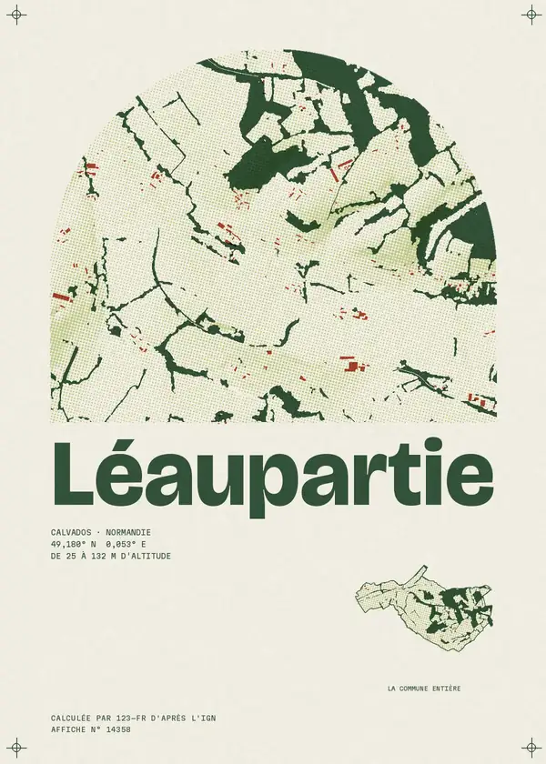 Affiche de Léaupartie, calculée par 123-fr d'après l'IGN