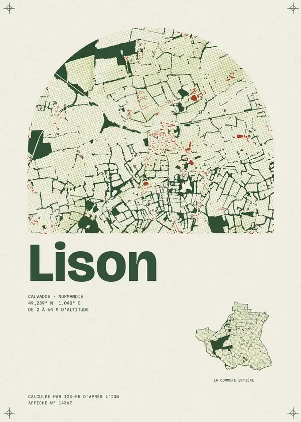 Affiche de Lison, calculée par 123-fr d'après l'IGN