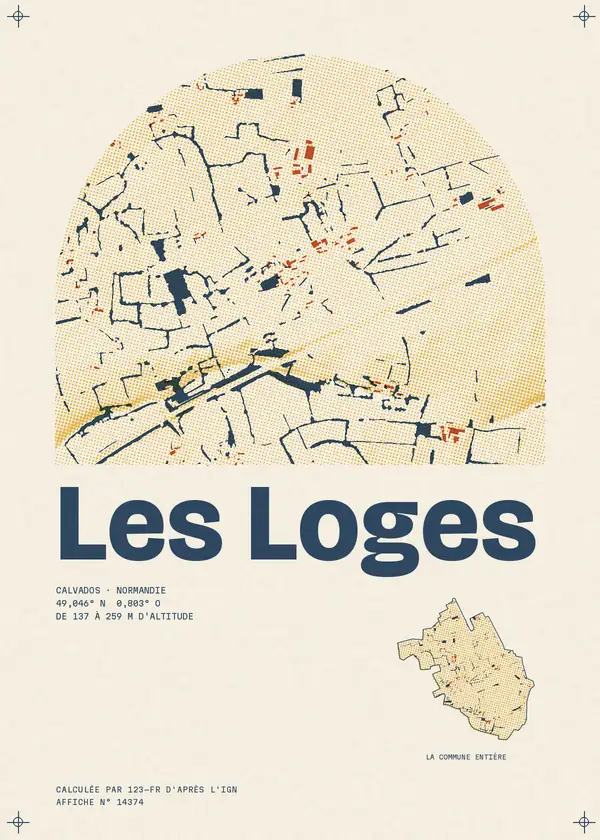 Affiche de Les Loges, calculée par 123-fr d'après l'IGN