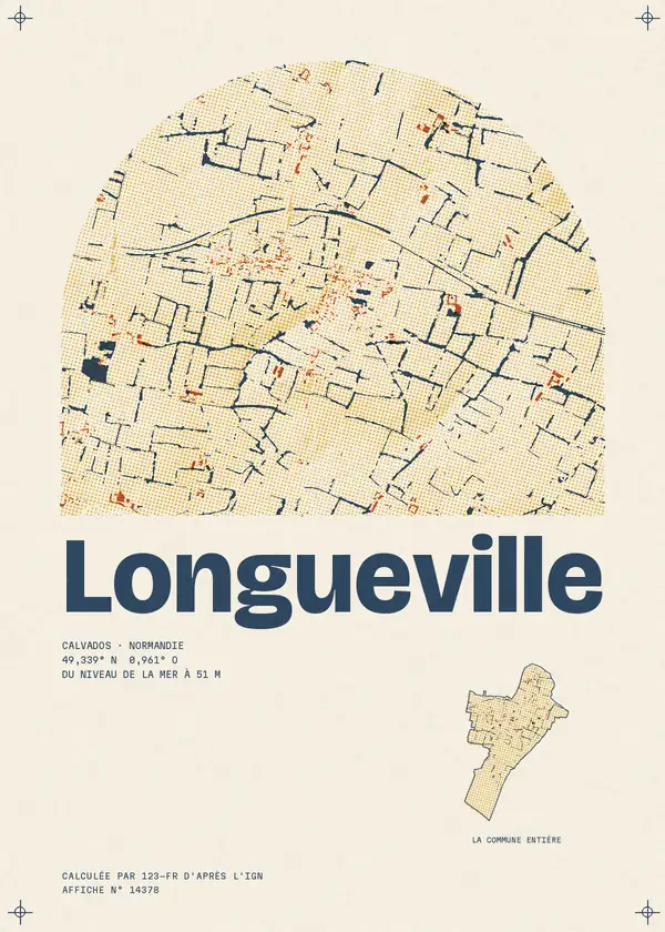Affiche de Longueville, calculée par 123-fr d'après l'IGN