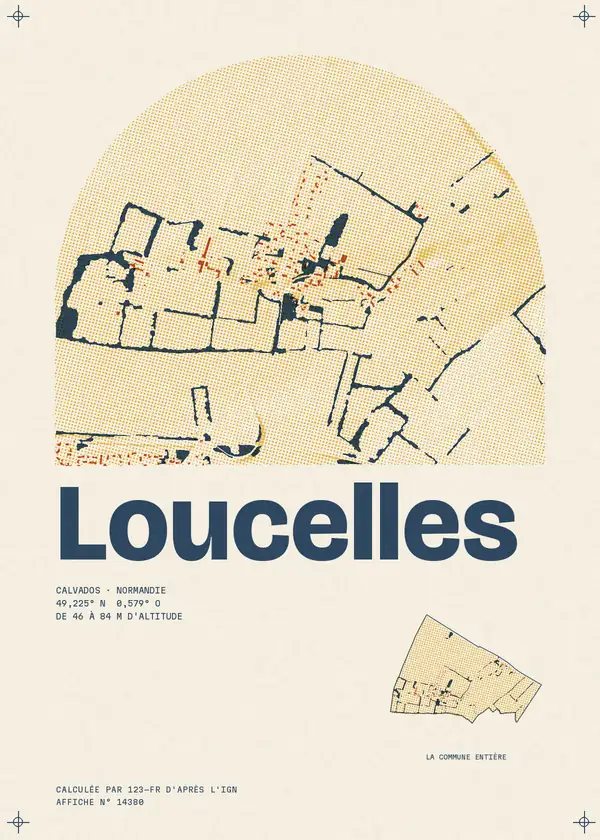 Affiche de Loucelles, calculée par 123-fr d'après l'IGN