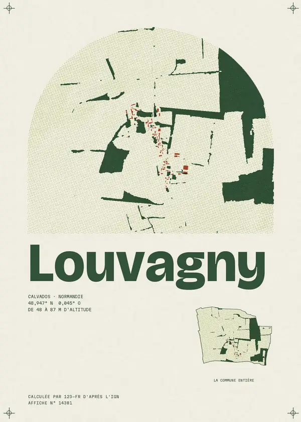 Affiche de Louvagny, calculée par 123-fr d'après l'IGN