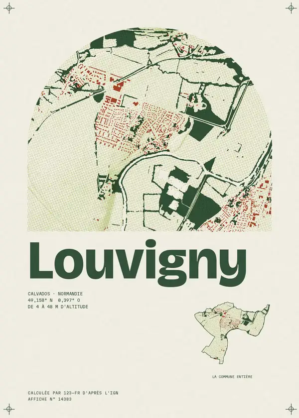 Affiche de Louvigny, calculée par 123-fr d'après l'IGN
