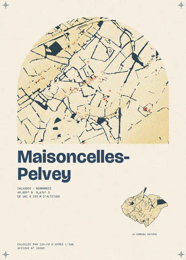 Affiche de Maisoncelles-Pelvey, calculée par 123-fr d'après l'IGN