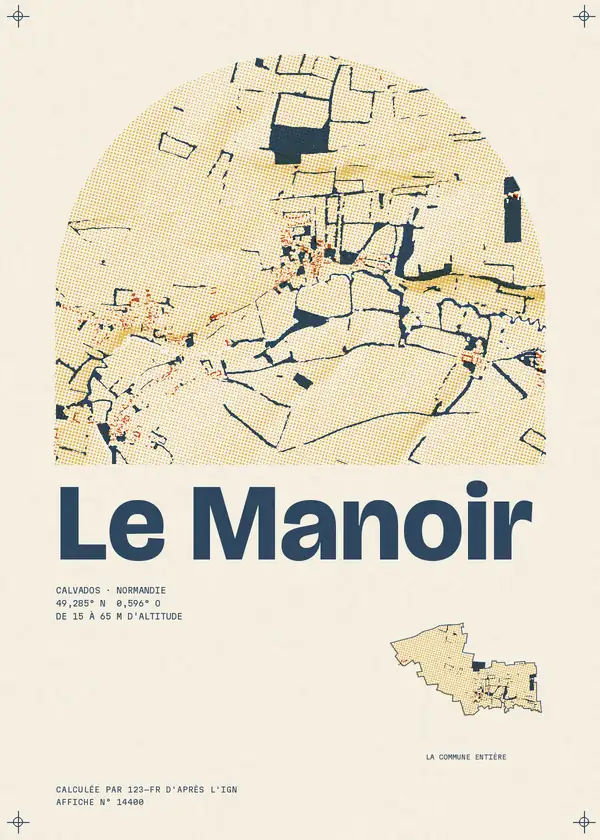 Affiche de Le Manoir, calculée par 123-fr d'après l'IGN