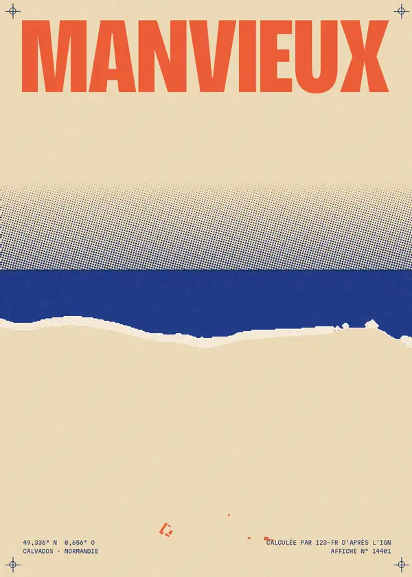 Affiche de Manvieux, calculée par 123-fr d'après l'IGN