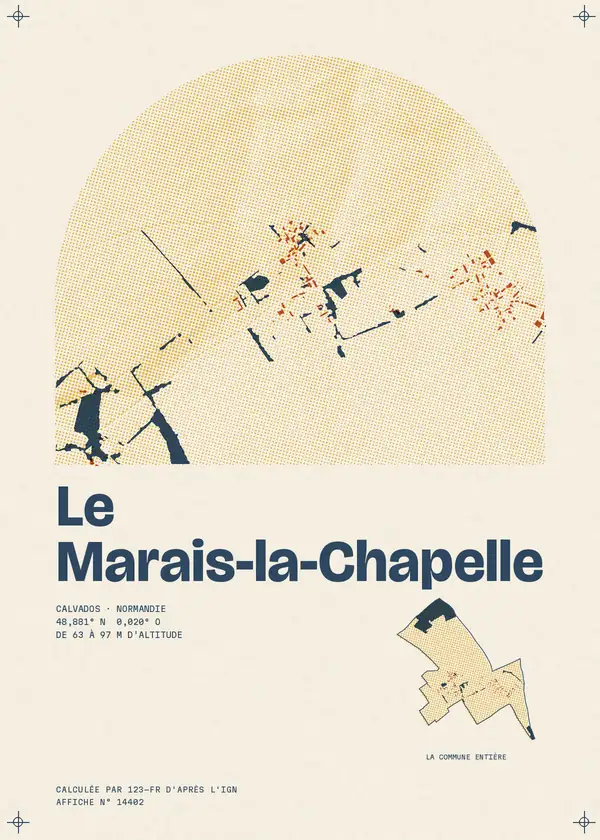 Affiche de Le Marais-la-Chapelle, calculée par 123-fr d'après l'IGN