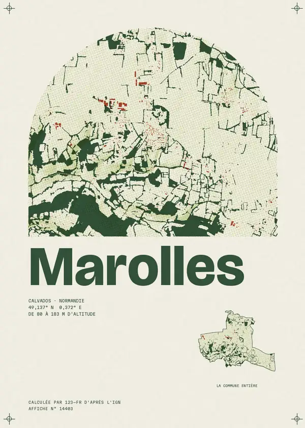 Affiche de Marolles, calculée par 123-fr d'après l'IGN