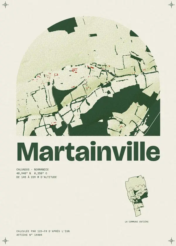 Affiche de Martainville, calculée par 123-fr d'après l'IGN