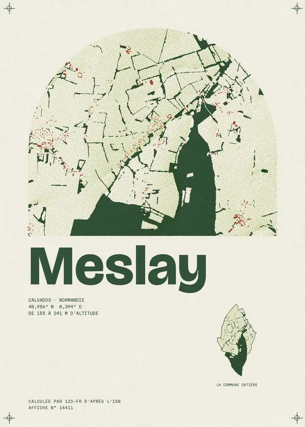 Affiche de Meslay, calculée par 123-fr d'après l'IGN