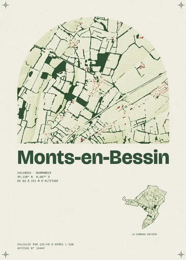 Affiche de Monts-en-Bessin, calculée par 123-fr d'après l'IGN