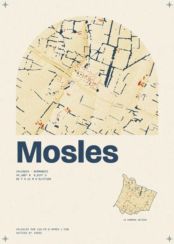 Affiche de Mosles, calculée par 123-fr d'après l'IGN