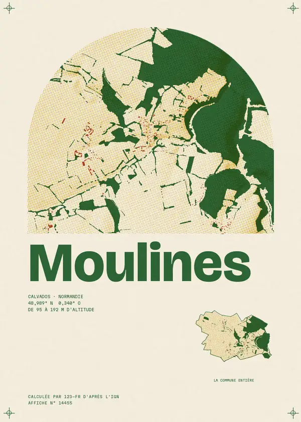 Affiche de Moulines, calculée par 123-fr d'après l'IGN